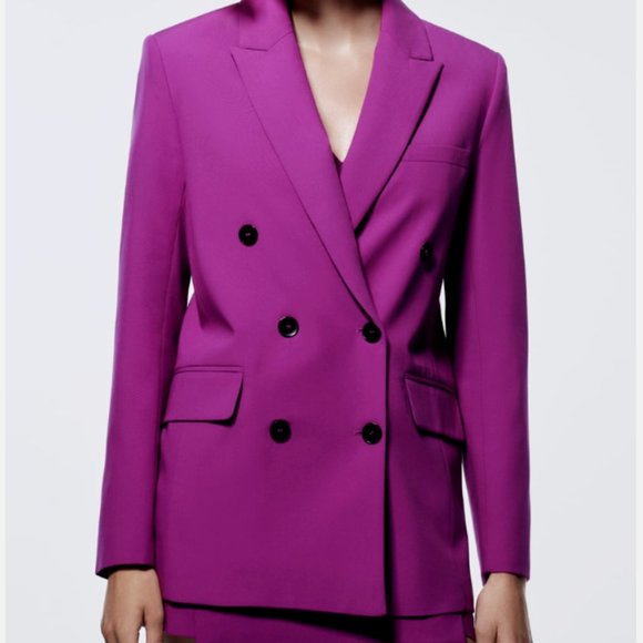 Zara Women Double Breasted Blazer - NWT - Small - Picture 5 of 7